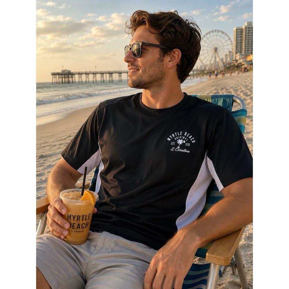 Colorado Timberline Poly-Dri Myrtle Beach Performance T-Shirt Large Black Unisex